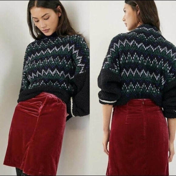 ANTHROPOLOGIE Raspberry Montie Velvet Mini Skirt Size 6 NEW - Picture 11 of 11